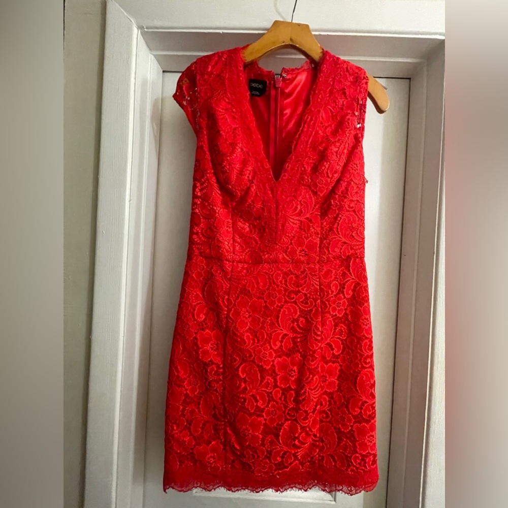 Red Lace BeBe Dress